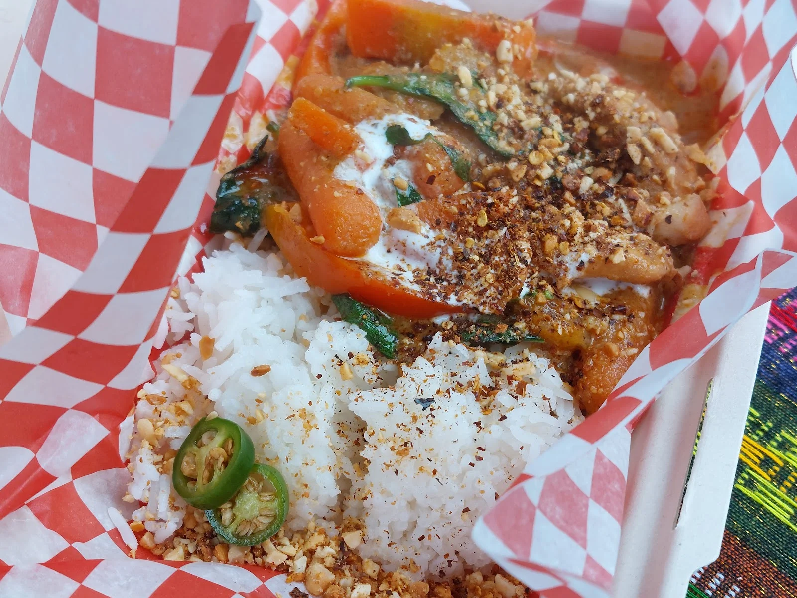 Super Thai Food Truck serving authentic Pad Thai to customers in Vancouver